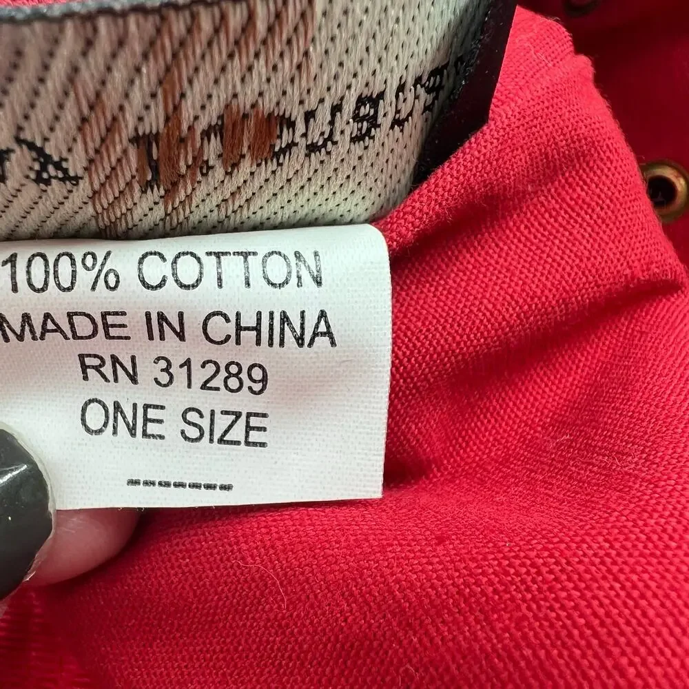 VINTAGE bundle / lot purple & NEW red bucket hat women 100% cotton lightweight - Picture 6 of 6